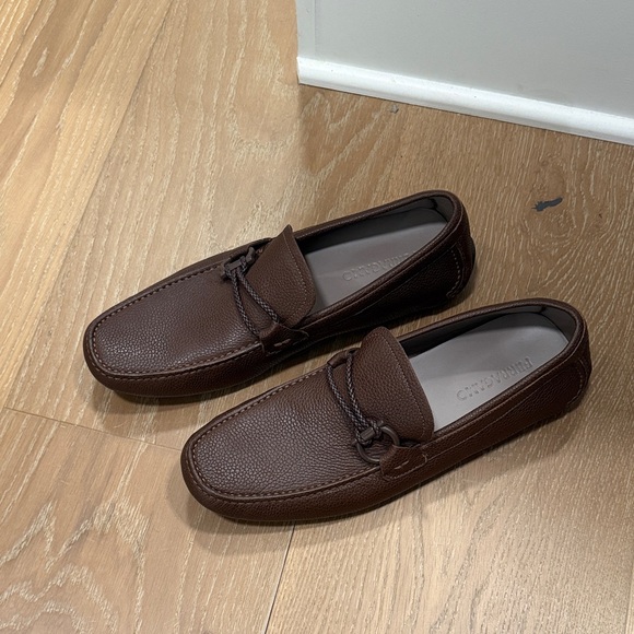 Brand new never worn Salvatore Ferragamo Dark Brown Leather Slip-Ons - Picture 5 of 8